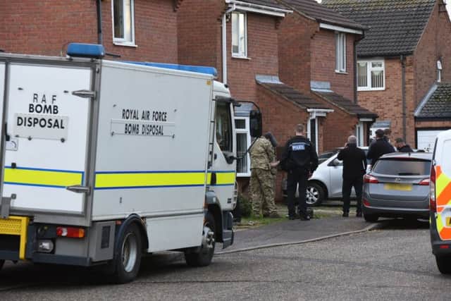 The bomb disposal unit at the scene