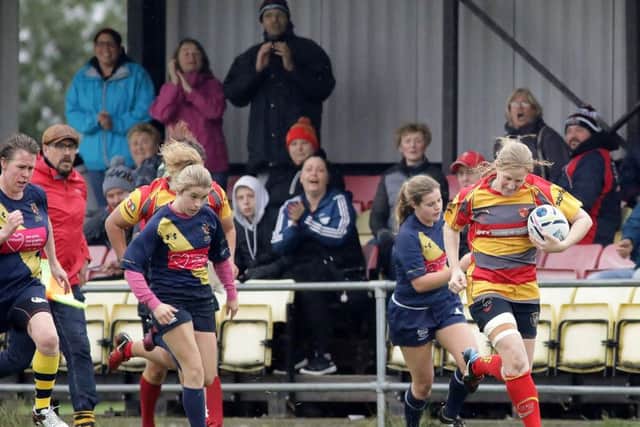 Sarah Winder scored two tries for Borough Ladies. Picture: Mick Sutterby