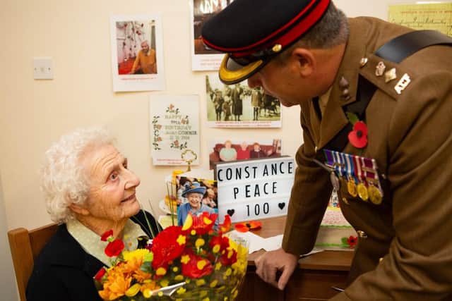 A birthday party for Connie at the care home. Photo: Terry Harris