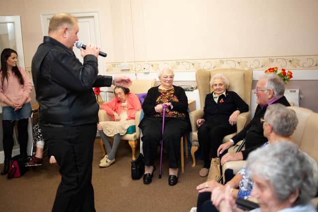 A birthday party for Connie at the care home. Photo: Terry Harris