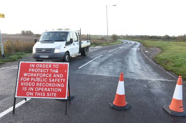The road closure at the Stanground junction