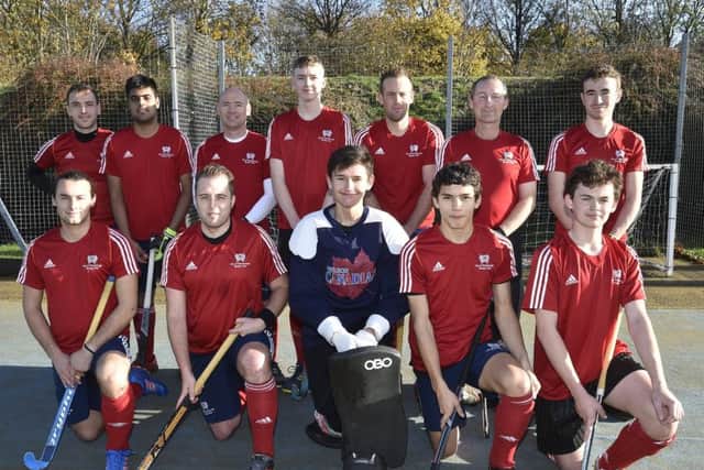 City of Peterborough 5ths before a 3-1 East League win over Wisbech 2nds, back row left to right, Jonny Ware, Rahul Singh, Neil Burford, Reece Exton, Matthew Wallace, Mark Fowler, Connor O'Sullivan, front, Chris Ashwell, Dan Adams, Gareth Hunter, Ed Das, Alistair Mortimer.
