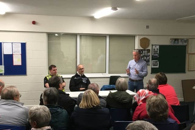 Supt Andy Gipp (middle) during the meeting