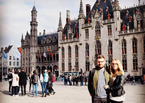 The couple in Bruges, Belgium