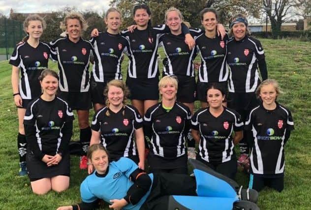 Bourne Deeping ladies seconds have won all eight games in East Division Four this season. Pictured are, Back row left to right, Emily Laugharne, Kirsty Martin, Rachel Adams, Millie Durrands, Jen Orrell, Helena Darragh, Kay Greenaway, middle, Keeley Mooney, Lucy Norman, Dawn McShane, Sophie Wheatley, Alice Brownlow , front Rose Taylor-Jackson.