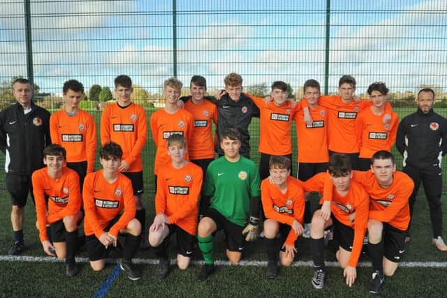 Thurlby Tigers Under 16s are pictured before a 2-1 defeat by Netherton. Their team was Tyler Buckley, Matthew Coleman, Luca Minas Georgiou, Harrison Gray, Braden Gunn, Tyler Mayoh, Finlay McCullough, Toby Paterson, Ethan Ring, Benjamin Rons, William Russell. Subs  Charlie Capper, Joe Heppenstall , Jonathan Roberts, Thomas Spinley and  Lewis Thorley.