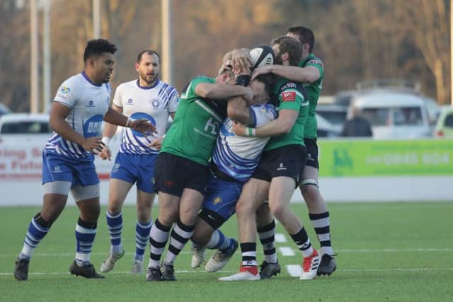Aki Lea tries to make headway for the Lions. Picture: Mick Sutterby
