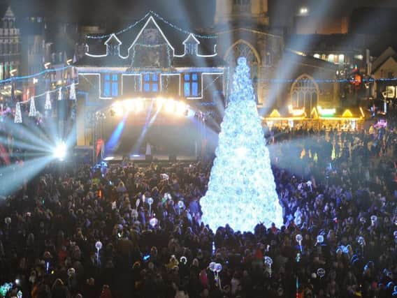 The Christmas lights switch-on in the city centre