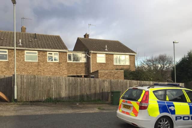 Police in Wykes Road, Yaxley