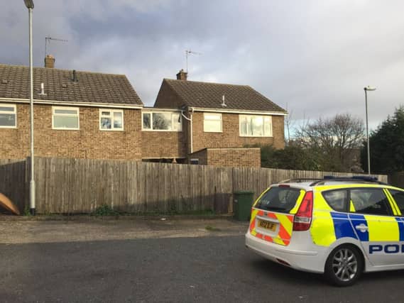 Police in Wykes Road, Yaxley