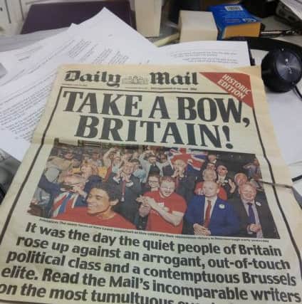 Peterborough on the front page of the Daily Mail following the referendum result