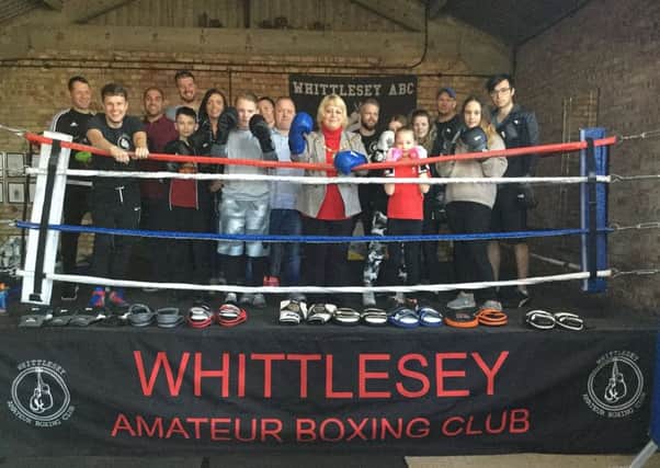 Whittlesey mayor Julie Windle with Whittlesey Amateur Boxing Club members. Picture: RWT Photography