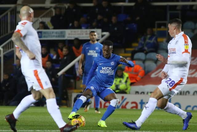 Siriki Dembele could start for Posh at Coventry.