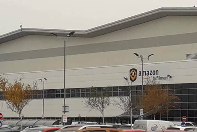 The Amazon fulfilment centre in Peterborough.