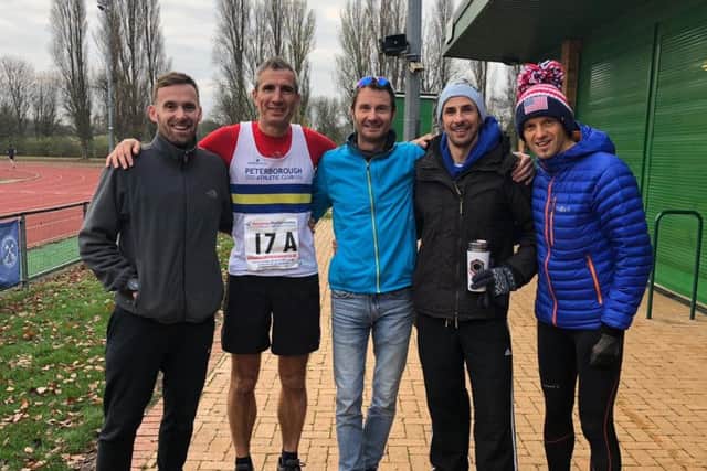 The victorious PAC team. From the left are Jon Peet, Simon Mead, Steve Hall (team manager), Kirk Brawn and Simon Fell.