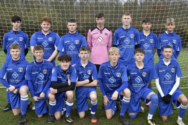 ICA Under 18s are pictured before their 3-2 win over Oundle. From the left they are, back, Finlay Richmond, Charlie Jenkins, James Ware, Matthew Wilshire, Sam Bloodworth, Ben Denton, Taylor Breagan, front, Tom Baxter, Ciaran Millen, Isaac Myrie, Liam Nightingale, Jack Banham, Tyler Munns and Brooklyn Gray.