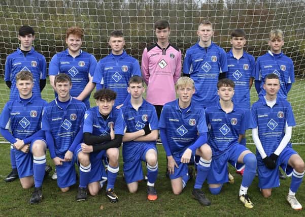ICA Under 18s are pictured before their 3-2 win over Oundle. From the left they are, back, Finlay Richmond, Charlie Jenkins, James Ware, Matthew Wilshire, Sam Bloodworth, Ben Denton, Taylor Breagan, front, Tom Baxter, Ciaran Millen, Isaac Myrie, Liam Nightingale, Jack Banham, Tyler Munns and Brooklyn Gray.