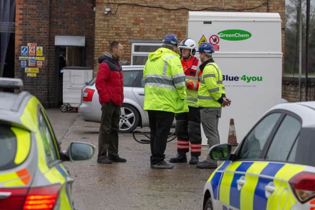 The scene of the multi-agency operation in Wansford. Photo: Terry Harris