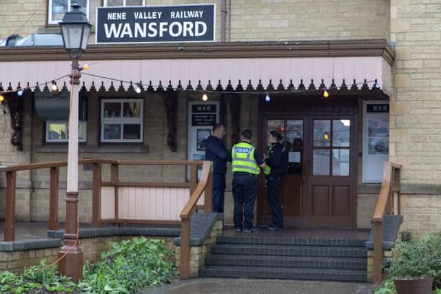 The scene of the multi-agency operation in Wansford. Photo: Terry Harris