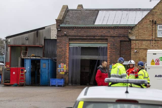 The scene of the multi-agency operation in Wansford. Photo: Terry Harris