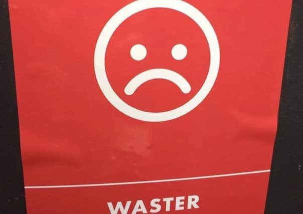 The sticker stuck on Mark Mason's bin