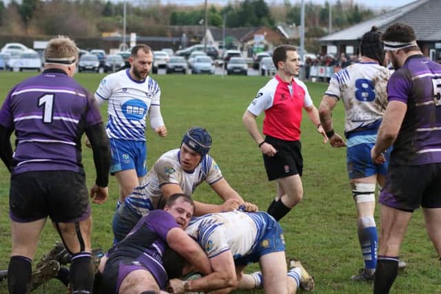 Danny Hartwell scores the first Lions try. Picture: Mick Sutterby