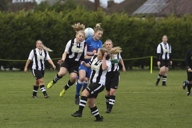 More action from the game betwwen Peterborough United Ladies and Northern Star Reserves.