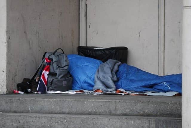 A rough sleeper in Peterborough