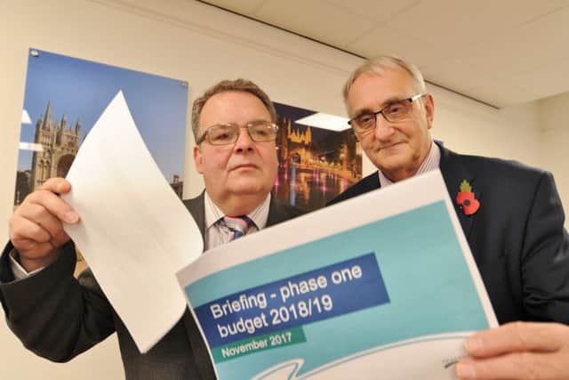 Cllr David Seaton (left) who is on the new shareholder committee, and Cllr John Holdich