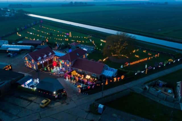 Picture supplied by Terry Harris/Bav Media 07976 880732.Picture shows Willow House Christmas lights, a large Christmas light display spread over 2 acres with over a million lights.Willow House, Peterborough, on Tuesday 11 December 2018.SEE COPY CATCHLINE  Willow House Christmas lights