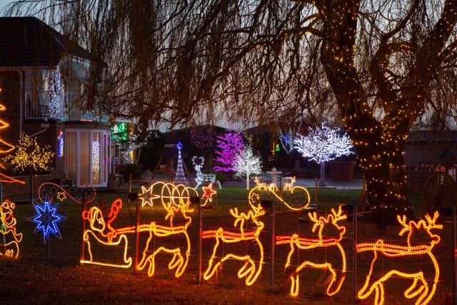 Picture supplied by Terry Harris/Bav Media 07976 880732.Picture shows Willow House Christmas lights, a large Christmas light display spread over 2 acres with over a million lights.Willow House, Peterborough, on Tuesday 11 December 2018.SEE COPY CATCHLINE  Willow House Christmas lights