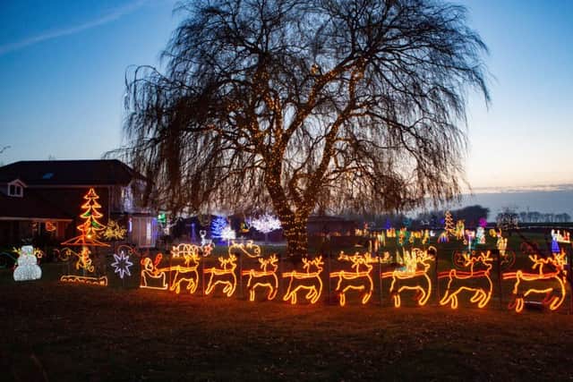 Picture supplied by Terry Harris/Bav Media 07976 880732.Picture shows Willow House Christmas lights, a large Christmas light display spread over 2 acres with over a million lights.Willow House, Peterborough, on Tuesday 11 December 2018.SEE COPY CATCHLINE  Willow House Christmas lights