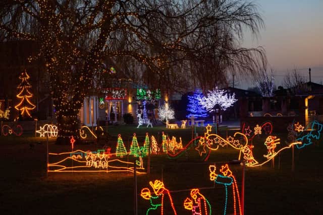Picture supplied by Terry Harris/Bav Media 07976 880732.Picture shows Willow House Christmas lights, a large Christmas light display spread over 2 acres with over a million lights.Willow House, Peterborough, on Tuesday 11 December 2018.SEE COPY CATCHLINE  Willow House Christmas lights