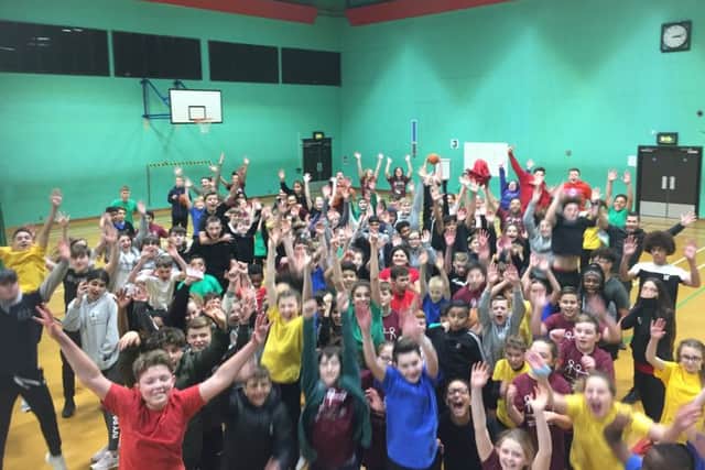 The fundraising event at Ken Stmpson Community School in Peterborough.