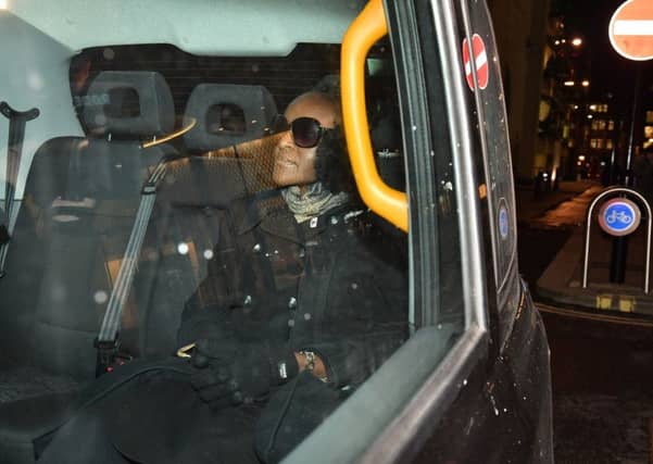 Peterborough MP Fiona Onasanya departs by taxi from the Old Bailey in central London after she was found guilty of perverting the course of justice following a retrial for lying to police to avoid a speeding charge. Picture: Dominic Lipinski/PA Wire