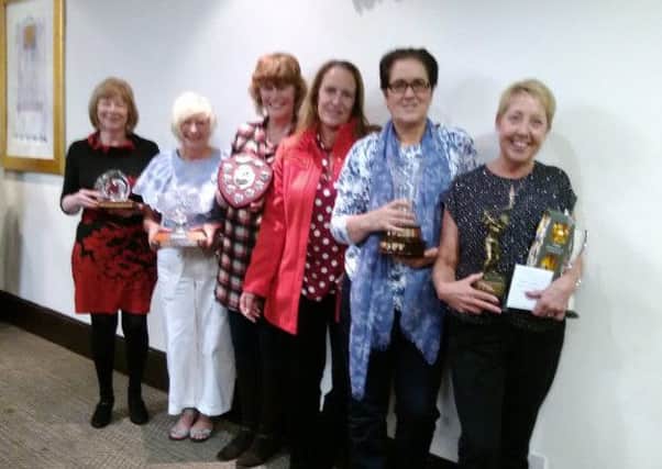 The Nene Park ladies section held the second half of their presentation of awards at the Holiday Inn on Saturday when trophies won in the last six months were handed out. Some of the trophy winners are pictured.  Trophy winners were: Autumn Vase  Jayne Davis; Cathedral City Foursomes (Daily Mail Qualifier) - Pam Davis & Karen Martins; Allen Rose Bowl  Pam Cox & Cath Hunt; Singles Knockout (TW)  Cath Hunt; Stocks Cup (OM)  Ann Hawkins; Most Improved Golfer  Irene Watson; Summer Eclectic (OM)  Gross winner Ann Hawkins, Net winner Christine Dixon; Birdie Tree  Joint winners Anne Curwen & Cath Hunt; Par Bar  Pam Davis; TW Summer Eclectic  Anne Curwen; OM Ringer  joint winners Linda Macdonald & Gunilla Nillson-Green.
