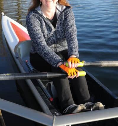 Visually impaired  sculler Kathryn Lindgren at Peterborough City Rowing club course at Thorpe Meadows. EMN-181217-153701009