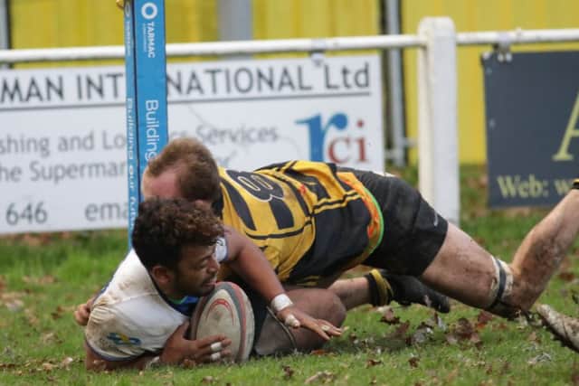 Suva Ma'asi scores the second Lions try. Picture: Mick Sutterby