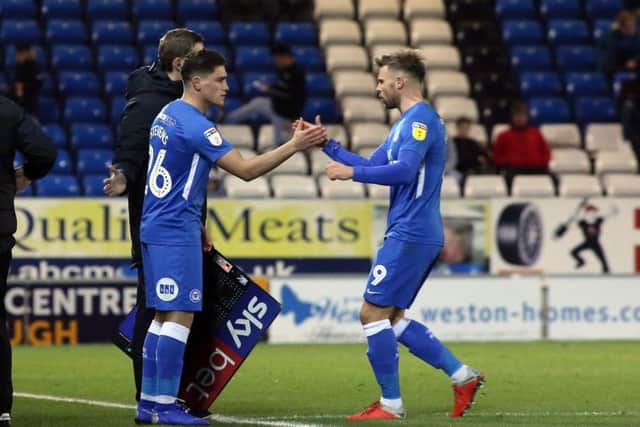Mathew Stevens replaces Matty Godden in last month's game against Walsall. Picture: Joe Dent