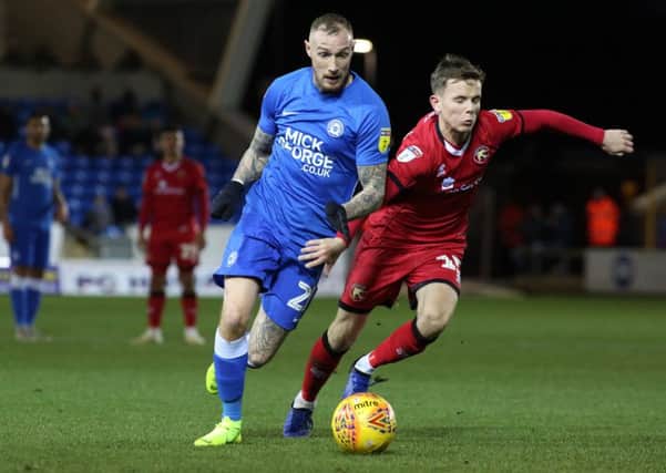 Marcus Maddison in action for Posh against Walsall. Photo: Joe Dent/theposh.com.