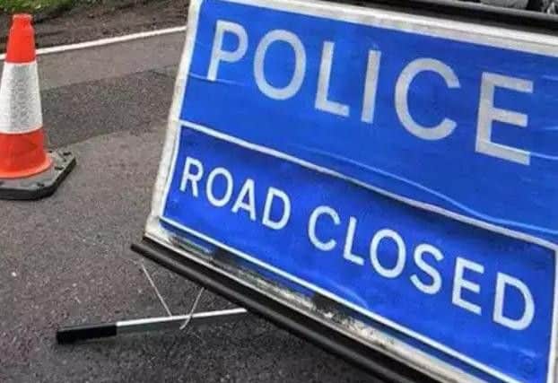 The road was closed following the crash