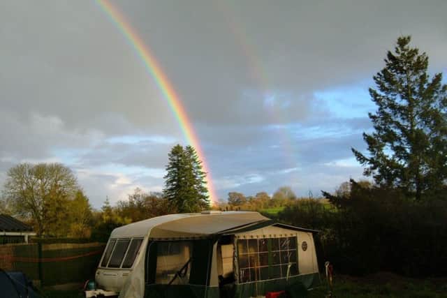 The caravan John lived in