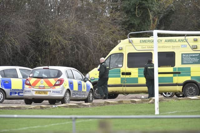 Police attend death in car park area at Deeping Sports Club, Outgang Road, Market Deeping. EMN-181231-124153009