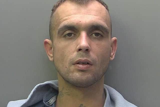 Garner, 28, of Ellindon, Bretton, sentenced to a year and two months in prison after leading police on a pursuit through Peterborough and then assaulting his pregnant partner.