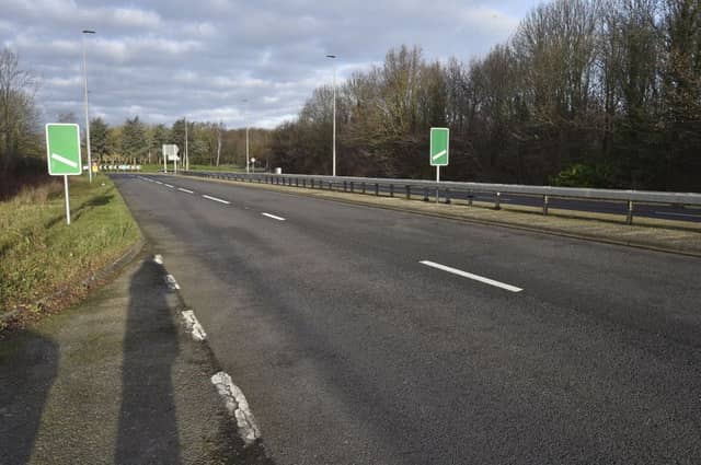 The road which was closed on New Year's Day