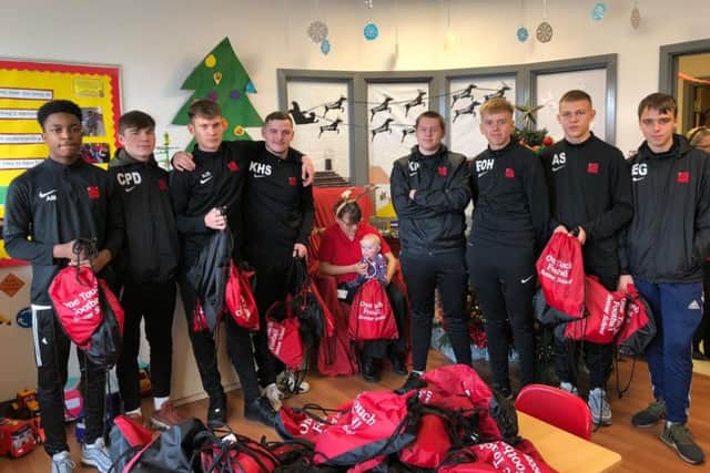 Presents being handed over