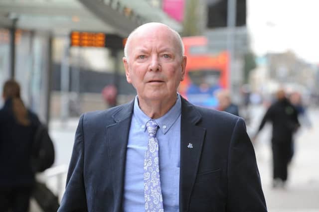 Kit Carson outside Cambridge Magistrates' Court at a previous hearing