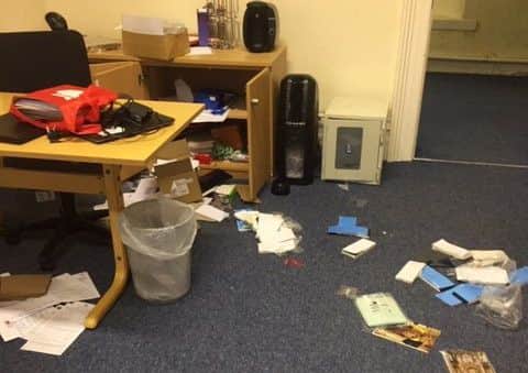 Damage caused by the break-in