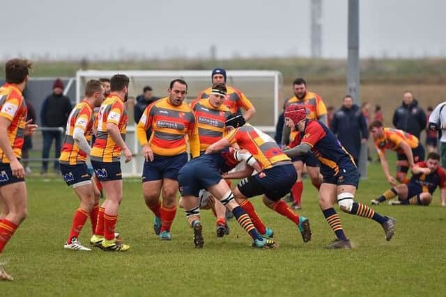 Action from Borough against Old Northamptonians. Picture: James DiGiorno