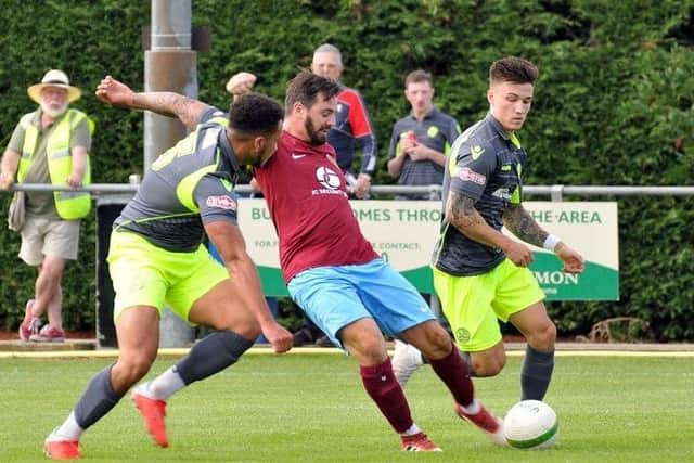 Scott Mooney scored a fine goal for Deeping Rangers against Eastwood.